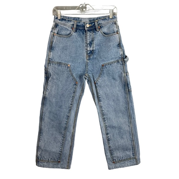 Andersson Bell - Blue Jade Carpenter Jeans - Straight Leg High Rise - Small - Picture 2 of 15